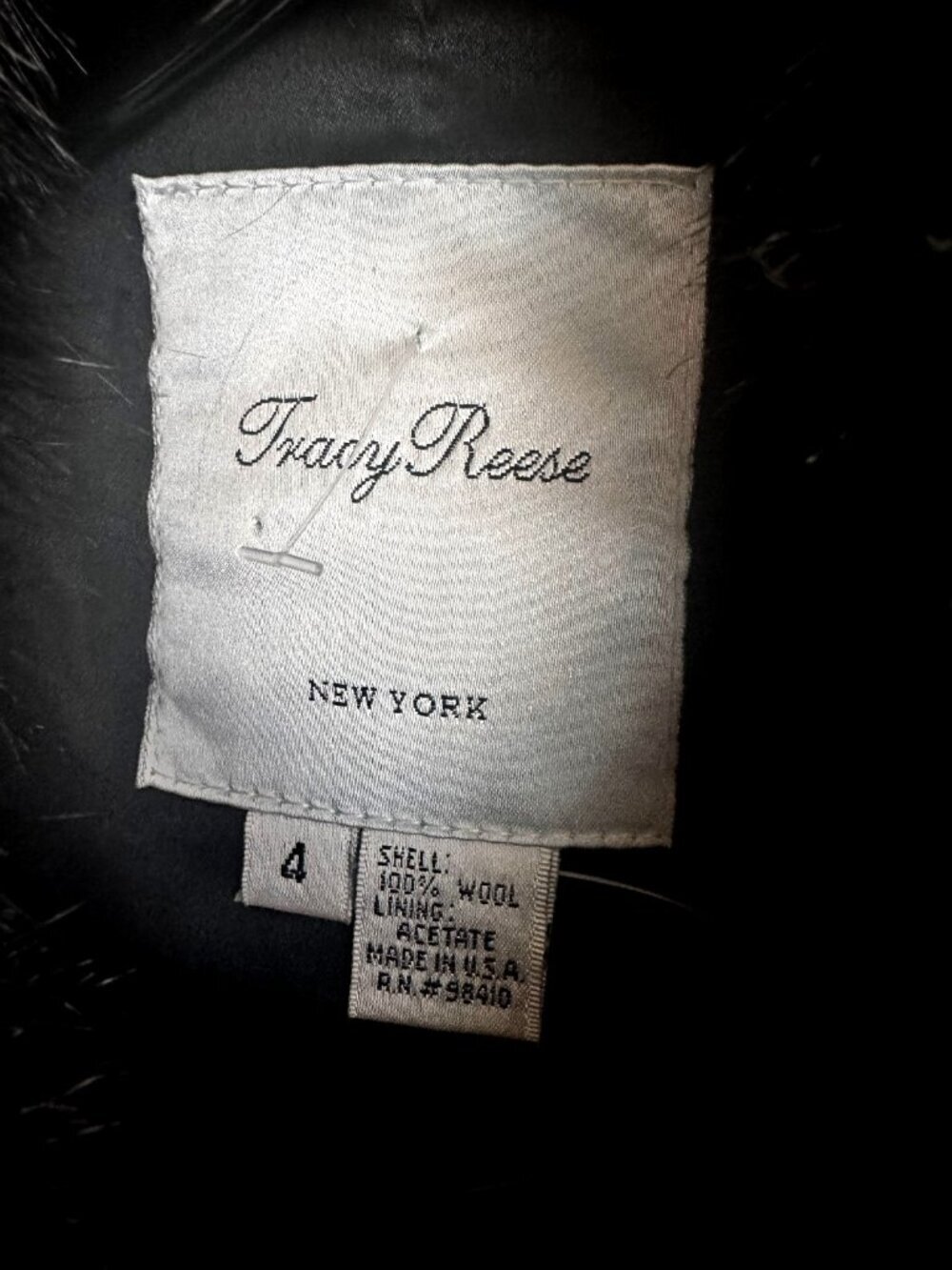 Tracy Reese Black Beaded Wool Penny Lane Coat 4 - Picture 6 of 10